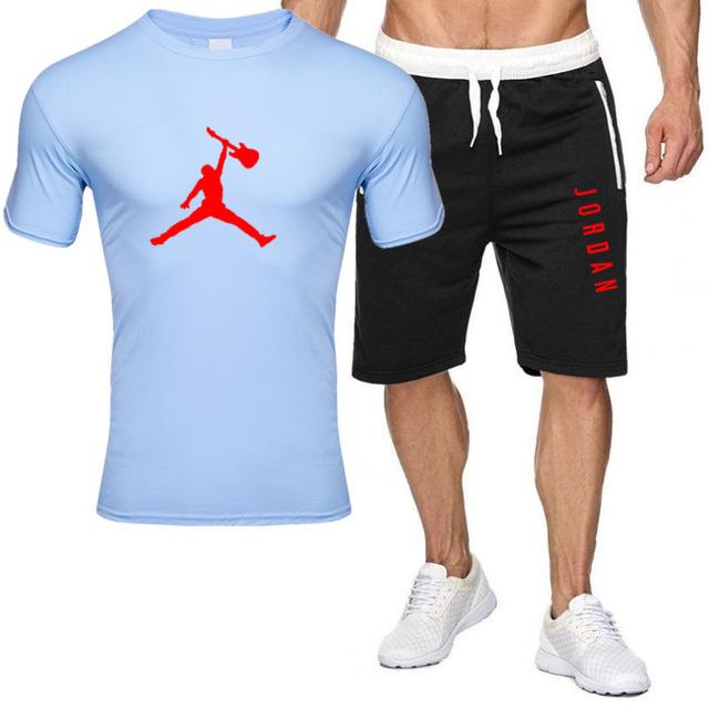 2piece set men outfits jordan 23 t-shirt shorts summer short set tracksuit men sport suit jogging sweatsuit basketball jersey
