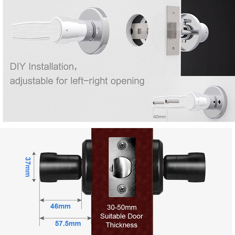 TTLOCK Wifi AI Voice Command Smart Door Lock Bluetooth Fingerprint Support Alexa Google Assistant Easy Replacement 158B
