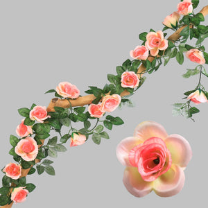 Artificial Flowers Rose 230cm length 16 to 69 flower Flowers for A Wedding Arch Flowers Garland Romantic Rose In Glass Dome