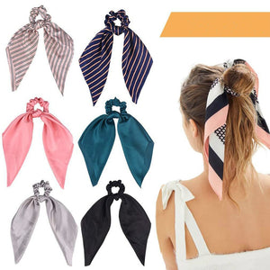 Floral Satin Scrunchies Women Elastic Hair Bands Ties Scarf Woman Scrunchy Hairbands Turban Head Wrap Hair Accessories Headwear