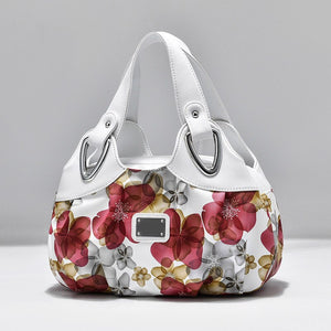 Luxury Flower Design Top-handle Ladies Handbag Women Shoulder Bags PU Leather Messenger Purse Bag Female Tote sac a main