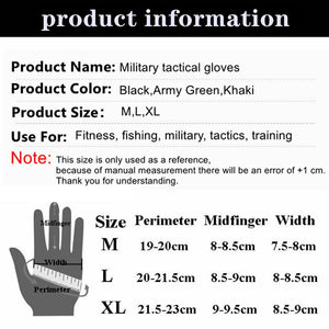 Army Military Tactical Gloves Paintball Airsoft Hunting Shooting Outdoor Riding Fitness Hiking Fingerless/Full Finger Gloves