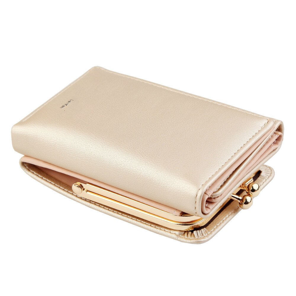 Wallet Women 2020 Lady Short Women Wallets Black Red Color Mini Money Purses Small Fold PU Leather Female Coin Purse Card Holder