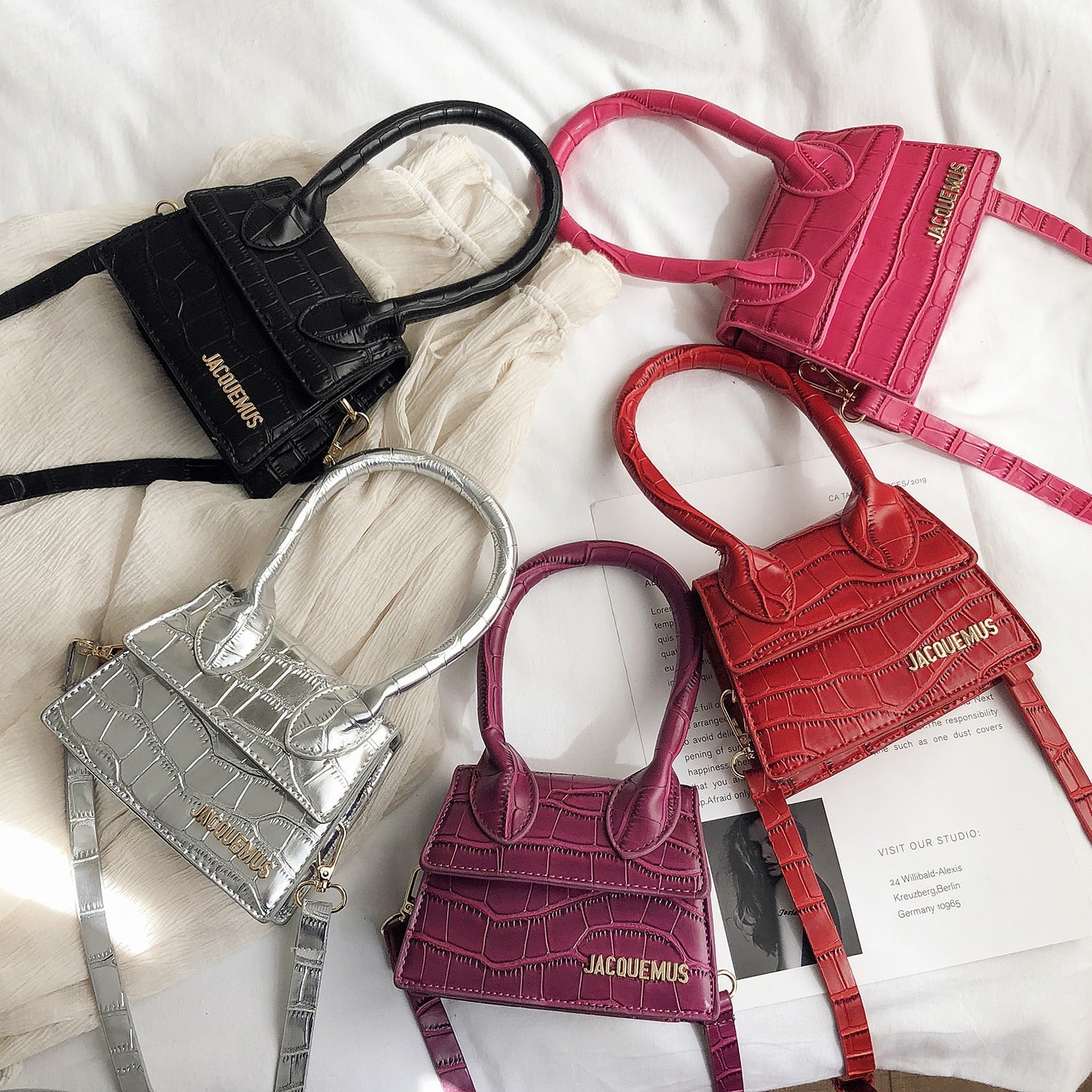 Jacquemus Mini Purses and Handbags for Women 2020 Crossbody Bag Famous Brand Totes Luxury Designer Hand Bags crocodile pattern