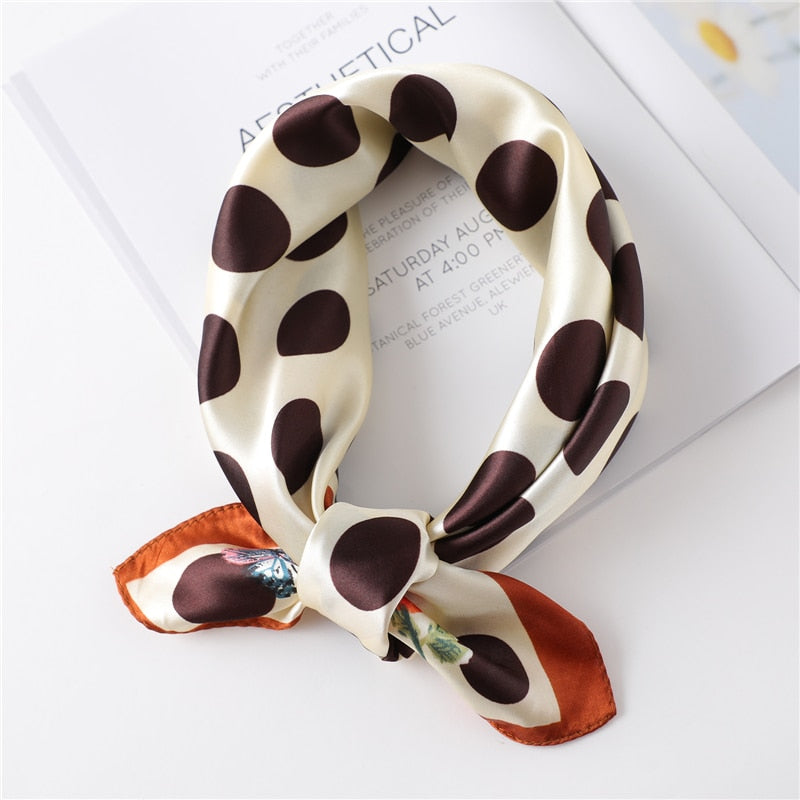 Women Square Silk Scarf Chiffon Satin Lady Hair Neck Foulard  Scarves Shawl Wrap Female Bandana Head Kerchief Hijab Headband