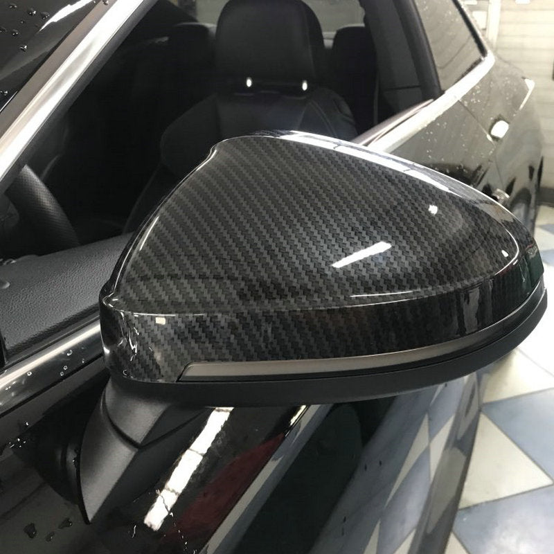 Kibowear For Audi A4 A5 B9 Side Mirror Caps (Carbon Look) 2017 2018 2019 S4 S5 RS5 allroad Quattro replace Covers