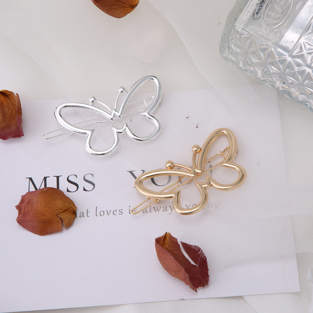 Fashion Woman Hair Accessories Triangle Hair Clip Pin Metal Geometric Alloy Hairband Moon Circle Hairgrip Barrette Girls Holder