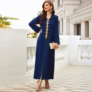 Siskakia Handmade Diamond Hooded Abaya Dress for Women Eid 2021 Modest Muslim Dubai Turkey Arabic Moroccan Kaftan Jalabiya Robe