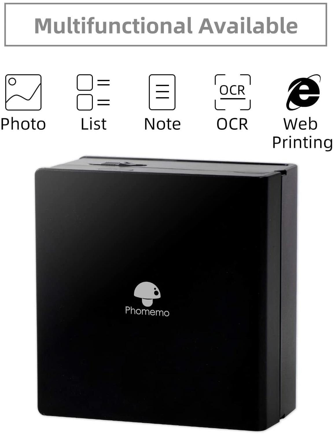 Phomemo Portable M02 Label Printer Wireless Bluetooth Thermal Sticker Pocket Mini Handheld Photo Printer Android IOS Printers