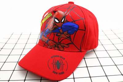 Anime Disney Marvel Frozen Mickey Mouse Kids Hat Boy Girl Travel Caps Spiderman Mickey Minnie Baby Caps Figure Gift Toys 2-8Y