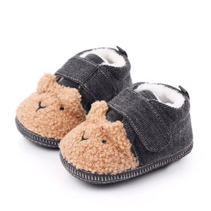 2021 Brand New Toddler Newborn Baby Crawling Shoes Boy Girl Cute Slippers Prewalker Trainers Fur Winter Animal Ears First Walker