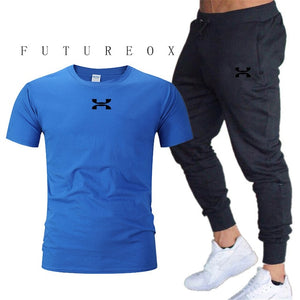 Pants Men Sweatpants+men running t-shirts men sets jogging Sportswear men Pants Gym Fitness Sportswear Tracksuit Training Pants