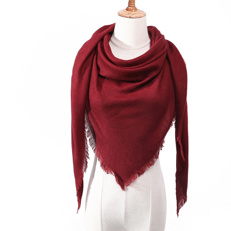 Designer 2020 knitted spring winter women scarf plaid warm cashmere scarves shawls luxury brand neck bandana pashmina lady wrap