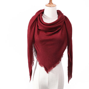Designer 2020 knitted spring winter women scarf plaid warm cashmere scarves shawls luxury brand neck bandana pashmina lady wrap