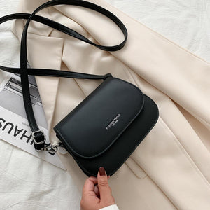 Simple Small Flap Shoulder Pouch Solid Color Women PU Leather Crossbody Bags Popular Simple Female Daily Bag Dropshipping