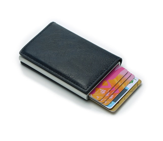 Aluminum Metal Credit Business Mini Card Wallet 2020 Dropshipping Man Women Smart Wallet Business Card Holder Hasp Rfid Wallet