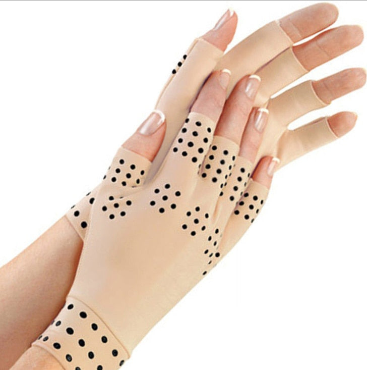VIP2 1 Pair Magnetic Therapy Fingerless Gloves Arthritis Pain Relief Heal Joints Braces Supports Health Care Sport Safe Wrist