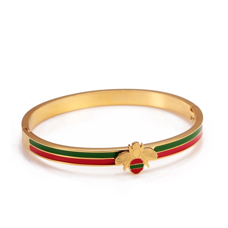 Luxury Mesh Stainless Steel Charm Bangle & Bracelet Women Female Jewelry Trendy Unique Bee Cuff Brand Bangles Pulsera