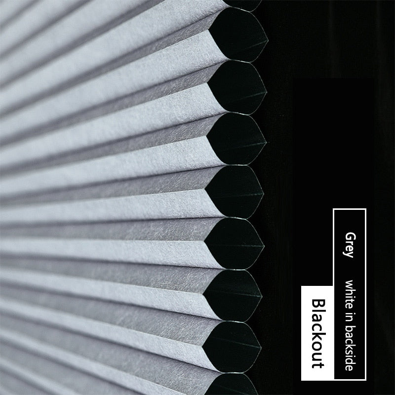 Made-to-Order Blackout Motorized Cellular Shades, Cordless Honeycomb blinds, Remote and Batteries Included