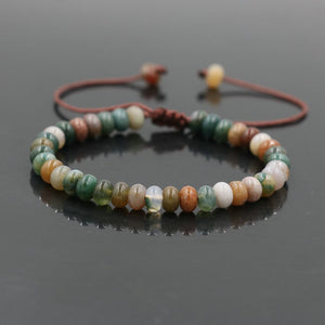 Trendy Abacus Beads Bracelet Men Indian Onyx Stone Women Bracelet Lucky Chakra Friendship Couples Bracelet Female Jewelry Gift