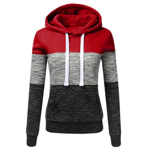 SHUJIN femmes sweats automne hiver sweats à capuche à manches longues à capuche dames fermeture éclair poche Patchwork sweat à capuche vêtements d'extérieur pour femmes