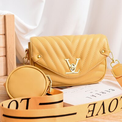 Wide Strap 2020 Women PU Leather Small Handbags Famous Brand Designer Lady's Shoulder Crossbody Mini Bag Purses And Handbag