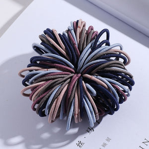 100PCS/Set Girls Candy Colors Nylon Elastic Hair Bands Children Rubber Band Headband Scrunchie Fashion Hair Accessories
