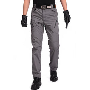 Pantalon tactique homme élasticité de poche Multiple ville pantalon militaire Sport urbain hommes mince gros noir Cargo pantalon moto 5XL