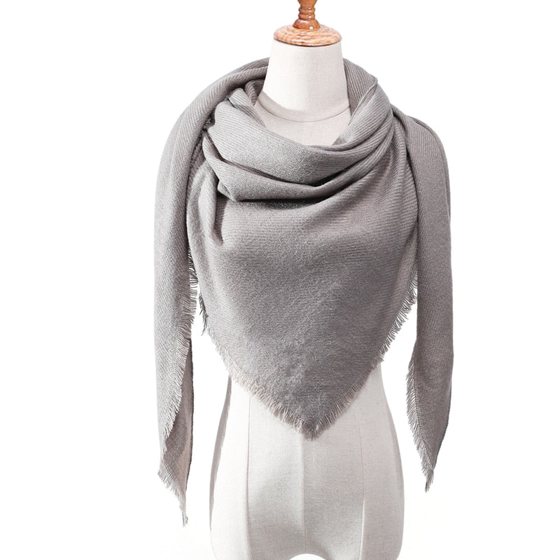 Designer 2020 knitted spring winter women scarf plaid warm cashmere scarves shawls luxury brand neck bandana pashmina lady wrap
