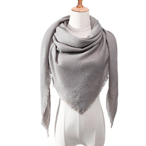 Designer 2020 knitted spring winter women scarf plaid warm cashmere scarves shawls luxury brand neck bandana pashmina lady wrap