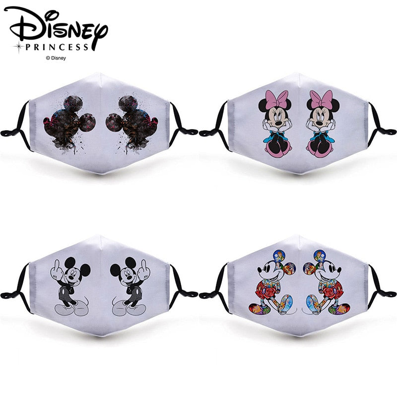 Disney Mickey Mouse Mask Children Adult Face Mouth Mask Washable Dust Mask Pm 2.5 Filter Mask Cartoon Cotton Mask