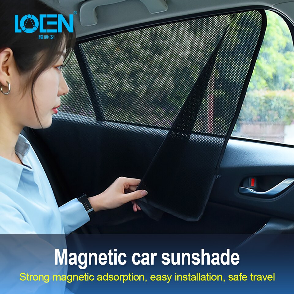 LOEN New Car Arcs Squares Side window Sunshade Windshield Sunshade Cover Shield Curtain Auto Sun Shade Block Anti-UV for SUV Car