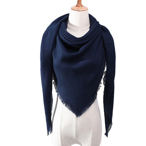 Designer 2020 knitted spring winter women scarf plaid warm cashmere scarves shawls luxury brand neck bandana pashmina lady wrap