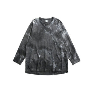 INFLATION Tie Dyed Long Sleeve T-shirt For Men Streetwear 2020 Autumn Loose Hip Hop T-shirt Men Cotton Oversized T-shirt 1904W