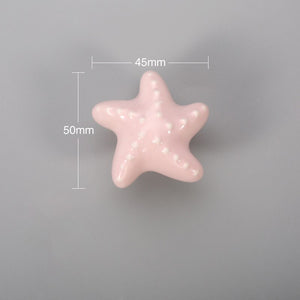 NAIERDI Cartoon Children Room Ceramic Cabinet Knobs Moon Star Wardrobe Handle Garden Door Handle Cabinet Handles for Kids