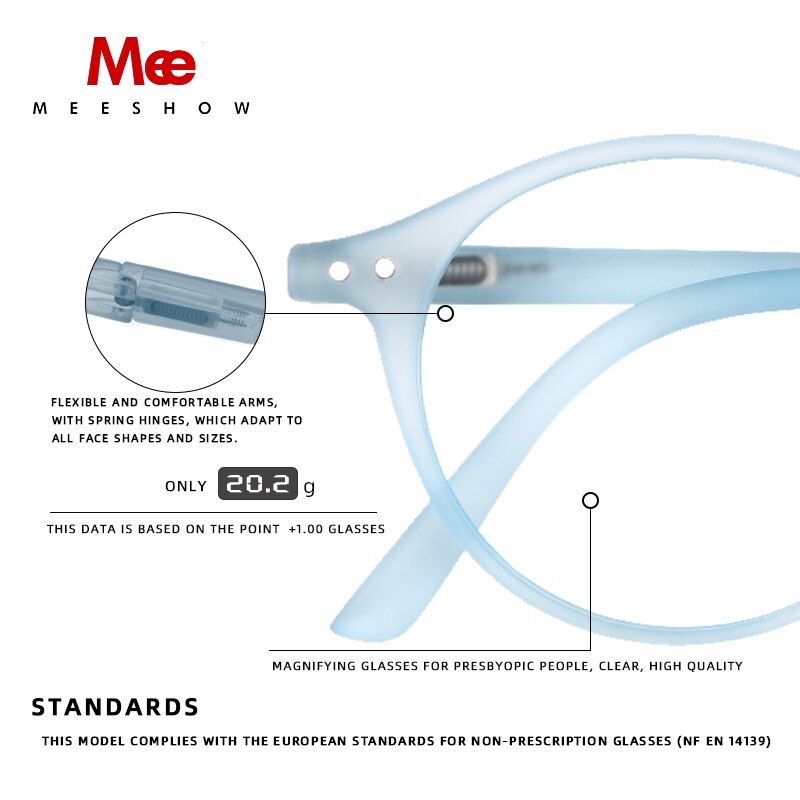 Meeshow Brand New Reading Glasses Retro Transparent fashion Eyeglasses Lesebrillen Europe Style Men Women presbyopia Glass 1816