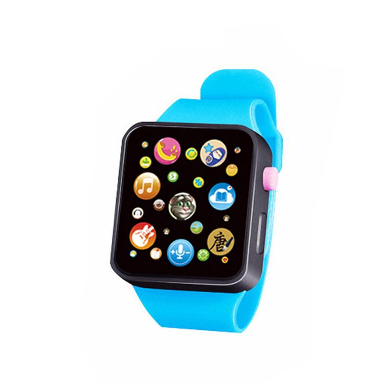 Nouveau 6 couleur multifonctionnel écran tactile simulé montre enfant en bas âge enfants en plastique montre numérique analogique montre intelligente éducation jouet