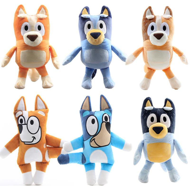 28cm Bluey Bingo peluche poupée jouets enfants garçons filles dessin animé Bluey famille papa maman Animal chien en peluche jouet pour enfants cadeaux d'anniversaire