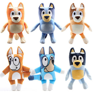 28cm Bluey Bingo peluche poupée jouets enfants garçons filles dessin animé Bluey famille papa maman Animal chien en peluche jouet pour enfants cadeaux d'anniversaire