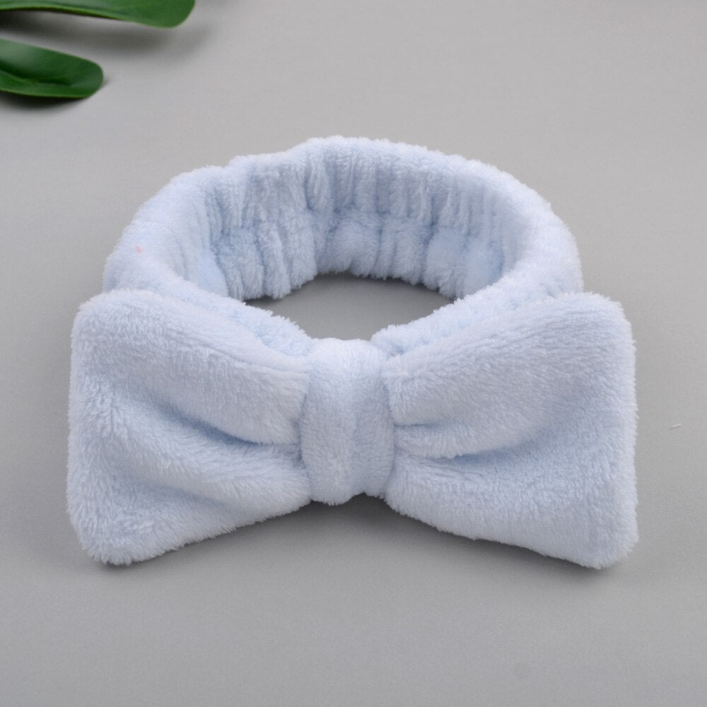 Wash Face Bow Hairbands For Women Girls