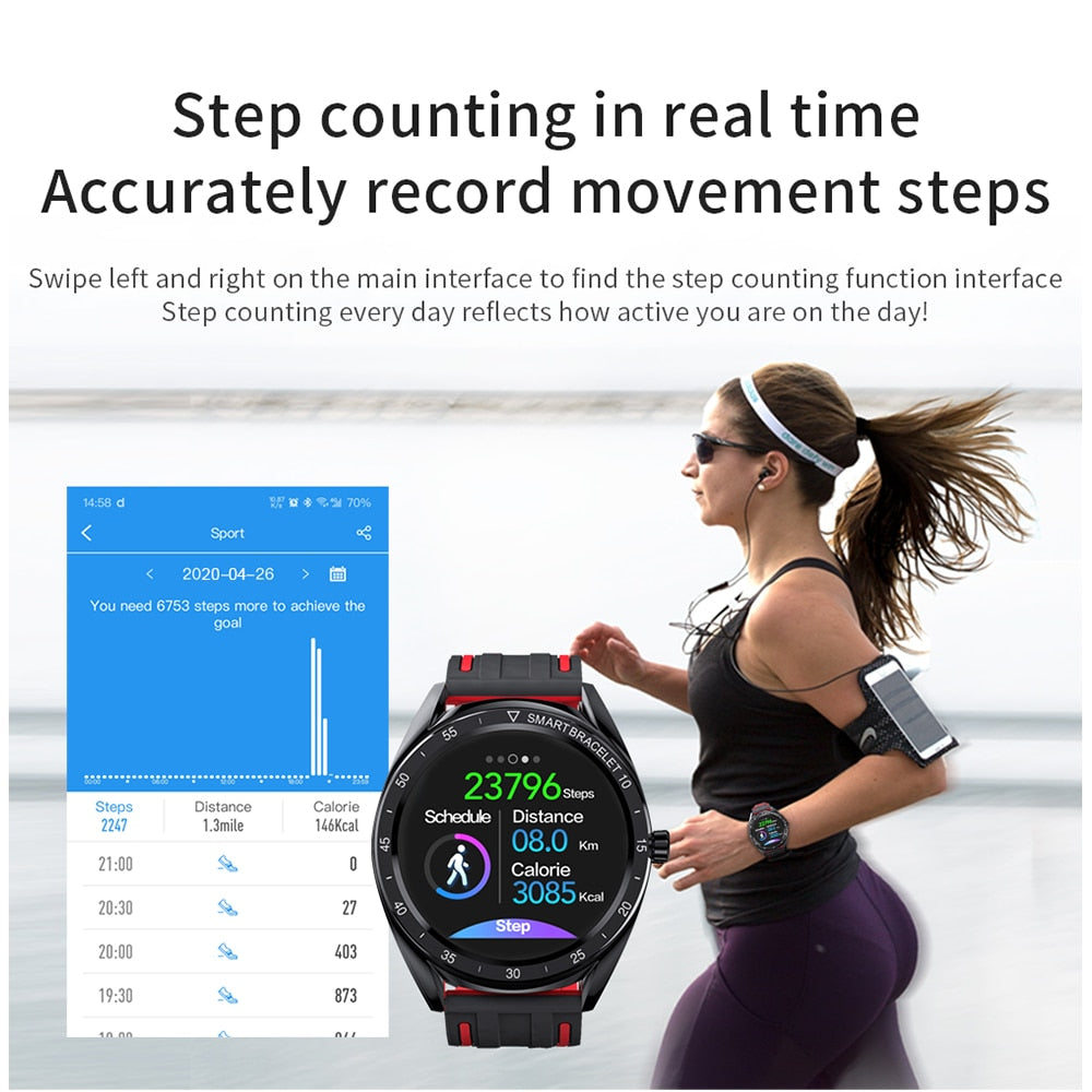 LEMFO Smart Watch Men IP67 Waterproof Heart Rate Blood Pressure Monitoring 2020 smart watches for Android IOS