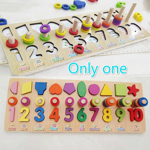Montessori jouets éducatifs en bois pour enfants conseil maths pêche compter numéros forme numérique Match éducation précoce enfant cadeau jouet