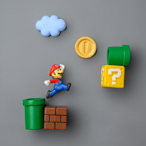 3D Mario Fridge Magnets for Kids Resin Cute & Fun Decorative Refrigerator Locker Magnets Kitchen Home Decoration