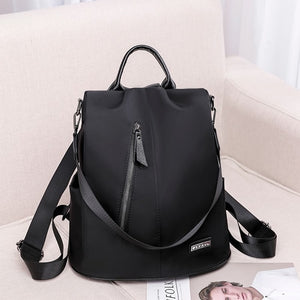Women Anti-theft Backpack Waterproof Fabric Large Female Shoulder Bag Large Capacity Simple Style Casual Mochila Travel