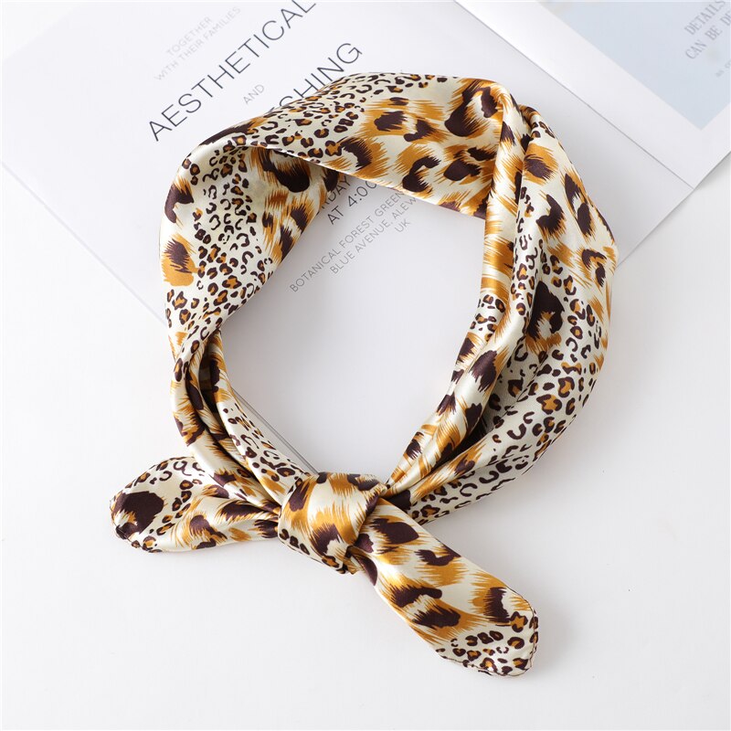 Women Square Silk Scarf Chiffon Satin Lady Hair Neck Foulard  Scarves Shawl Wrap Female Bandana Head Kerchief Hijab Headband