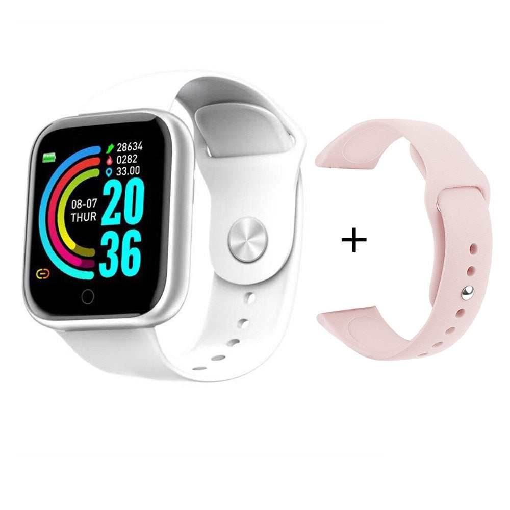 Y68 Sports Smart Watch Life Waterproof Watch Blood Pressure Heart Rate Monitor Soft Silicone 1.3 Inch Smart Bracelet Smartwatch