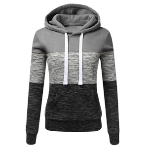 SHUJIN femmes sweats automne hiver sweats à capuche à manches longues à capuche dames fermeture éclair poche Patchwork sweat à capuche vêtements d'extérieur pour femmes