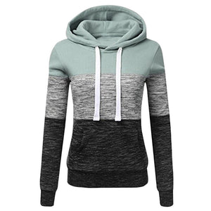 SHUJIN femmes sweats automne hiver sweats à capuche à manches longues à capuche dames fermeture éclair poche Patchwork sweat à capuche vêtements d'extérieur pour femmes