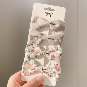 4PCS/SET 2021 New Girls Leopard Hairpins Kids Sweet Hair Clips Barrettes Lovely Hair Bows Children Cute Kids Hair Accessories