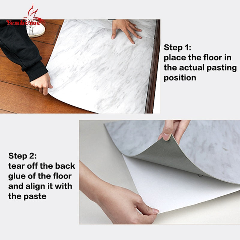 Waterproof Floor Stickers Self Adhesive Marble Wallpapers Bathroom Wall Sticker House Renovation Decals DIY Wall Ground Decor